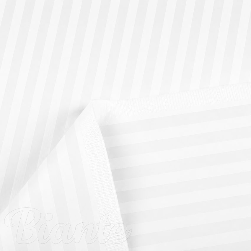 Damašek Atlas Gradl bílý - proužky 8 mm DM-015 - metráž šířka 150 cm - detail 3 - Biante.cz