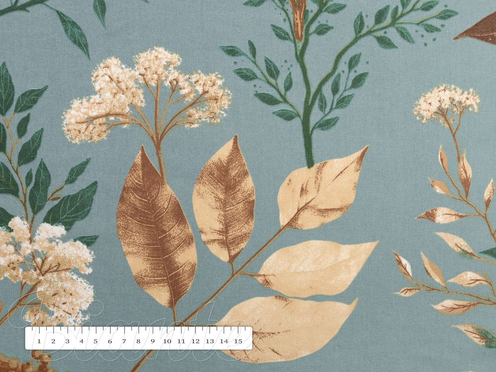 Bavlněná látka/plátno Sandra SA-551 Podzimní větvičky na šedomodrém - šířka 160 cm - detail 3 - Biante.cz Bavlněná látka/plátno Sandra SA-551 Podzimní větvičky na šedomodrém - šířka 160 cm - detail 3 - Biante.cz
