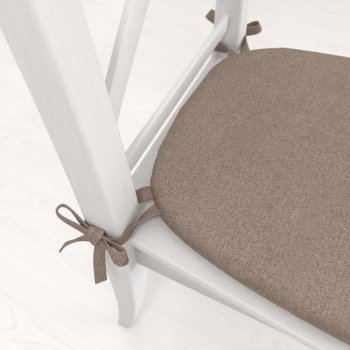 Oblý podsedák BKR-502 Svetlo hnedý režný - 39x37x3 cm - detail 1 - Biante.sk Oblý podsedák BKR-502 Svetlo hnedý režný - 39x37x3 cm - detail 1 - Biante.sk
