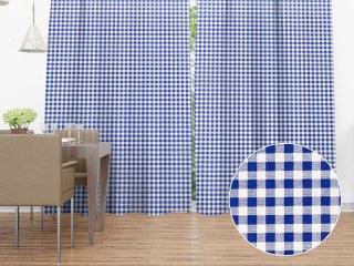 Bavlněný závěs na míru Sandra SA-057 Modro-bílé kostičky - Biante.cz Bavlněný závěs na míru Sandra SA-057 Modro-bílé kostičky - Biante.cz
