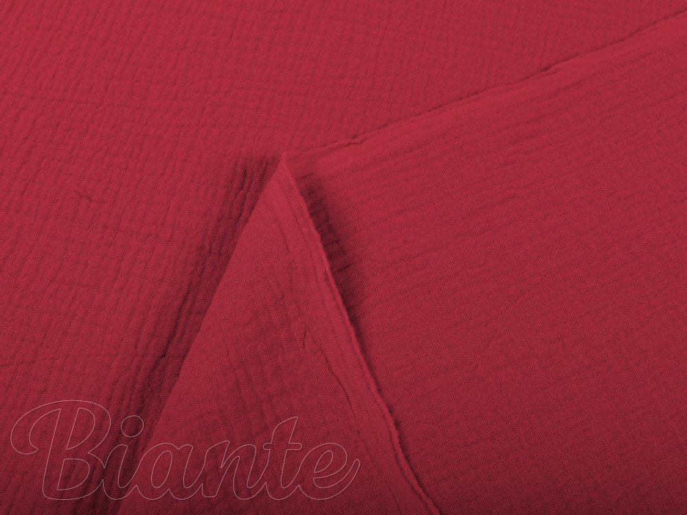 Mušelín dvojitá gázovina MSN-052 Malinově červená - metráž šířka 140 cm - detail 3 - Biante.cz Mušelín dvojitá gázovina MSN-052 Malinově červená - metráž šířka 140 cm - detail 3 - Biante.cz