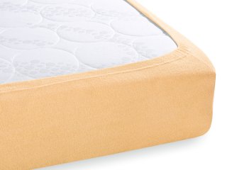 Froté napínacie prestieradlo na vysoký matrac FR-004 Marhuľové - detail 1 - Biante.sk Froté napínacie prestieradlo na vysoký matrac FR-004 Marhuľové - detail 1 - Biante.sk
