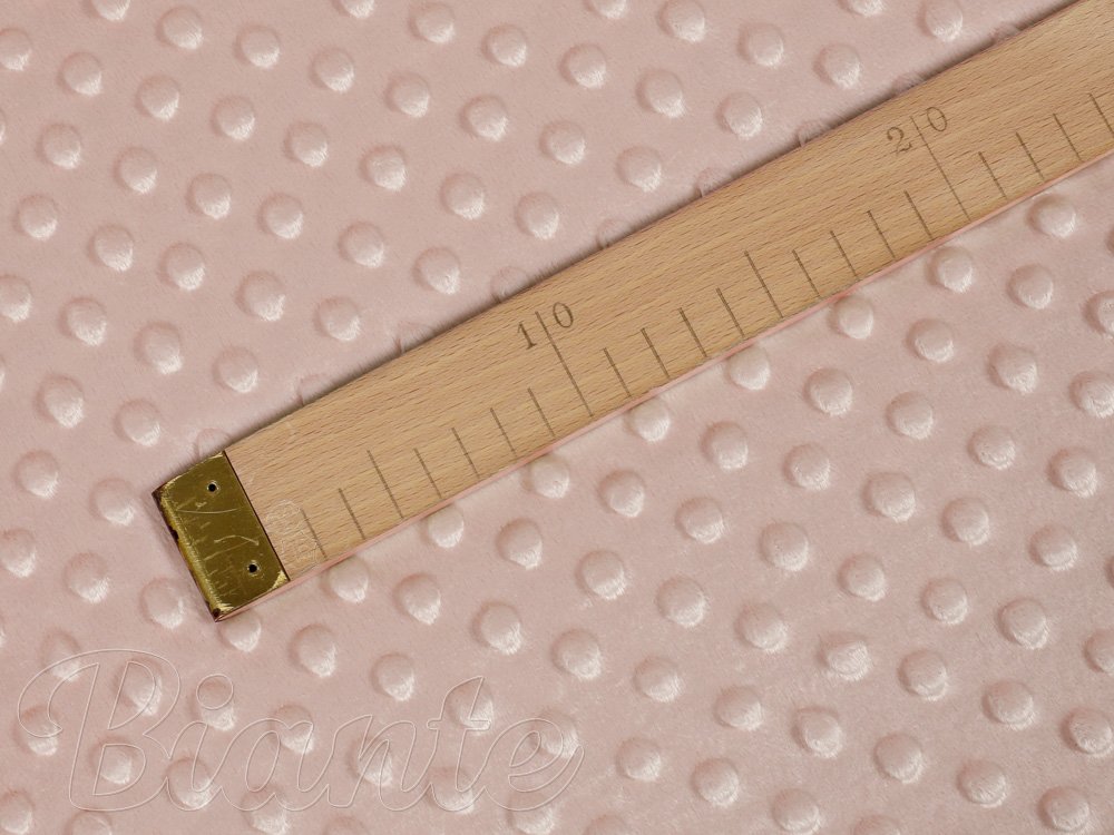 Dětská látka Minky 3D puntíky MKP-024 Tmavě béžová - šířka 150 cm - detail 5 - Biante.cz