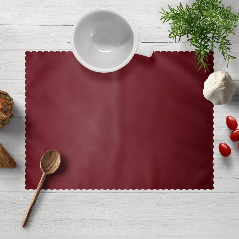 Teflonové prostírání na stůl TF-095 Vínově červené bez vzoru - Biante.cz