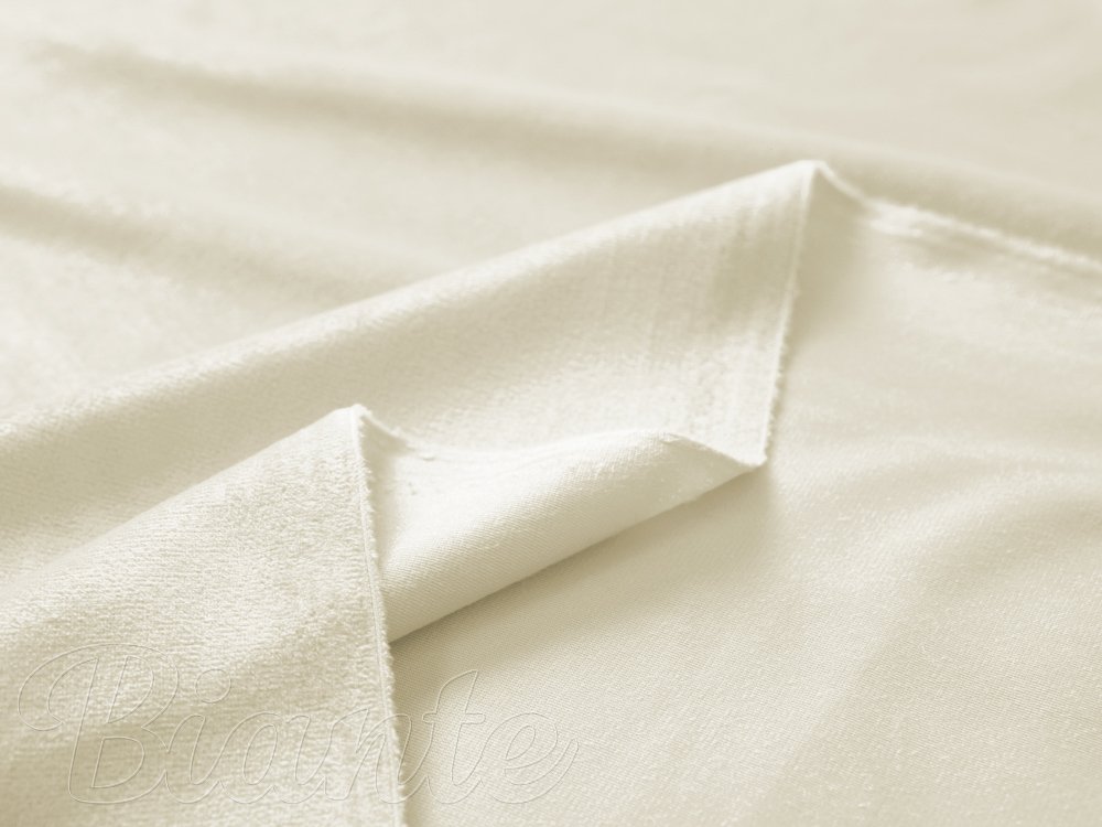 Sametová látka Velvet Premium SVP-003 Smetanová - šířka 280 cm - detail 5 - Biante.cz