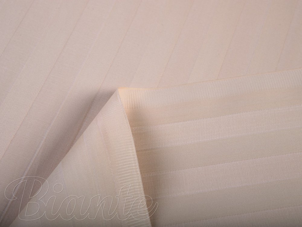 Damašek Atlas Gradl pudrově béžový - proužky 2 cm DM-017 - metráž šířka 150 cm - detail 3 - Biante.cz Damašek Atlas Gradl pudrově béžový - proužky 2 cm DM-017 - metráž šířka 150 cm - detail 3 - Biante.cz