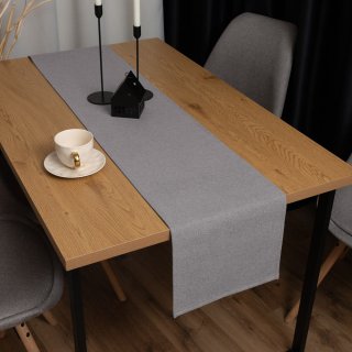 Dekorační běhoun na stůl BKR-503 Šedý režný - detail 1 - Biante.cz