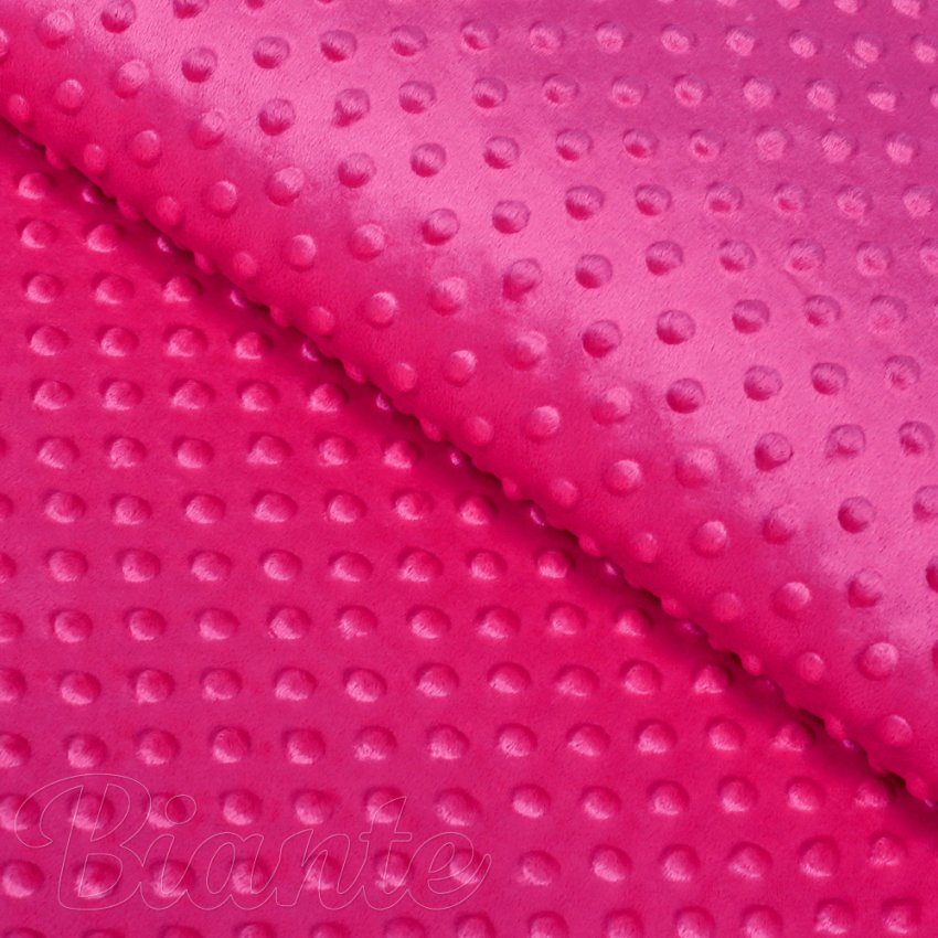 Dětská látka Minky 3D puntíky MKP-018 Purpurová - šířka 150 cm - Biante.cz