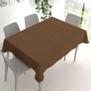 Obdélníkový ubrus/imitace broušené kůže Alcantara ALC-022 Hnědý - detail 1 - Biante.cz