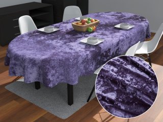 Sametový oválný ubrus Diana DI-006 Tmavě fialový - Biante.cz Sametový oválný ubrus Diana DI-006 Tmavě fialový - Biante.cz