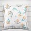 Dětský bavlněný povlak na polštář s lemem Sandra SA-691 Modrozelené mořské panny s delfíny a velrybami na bílém - Biante.cz