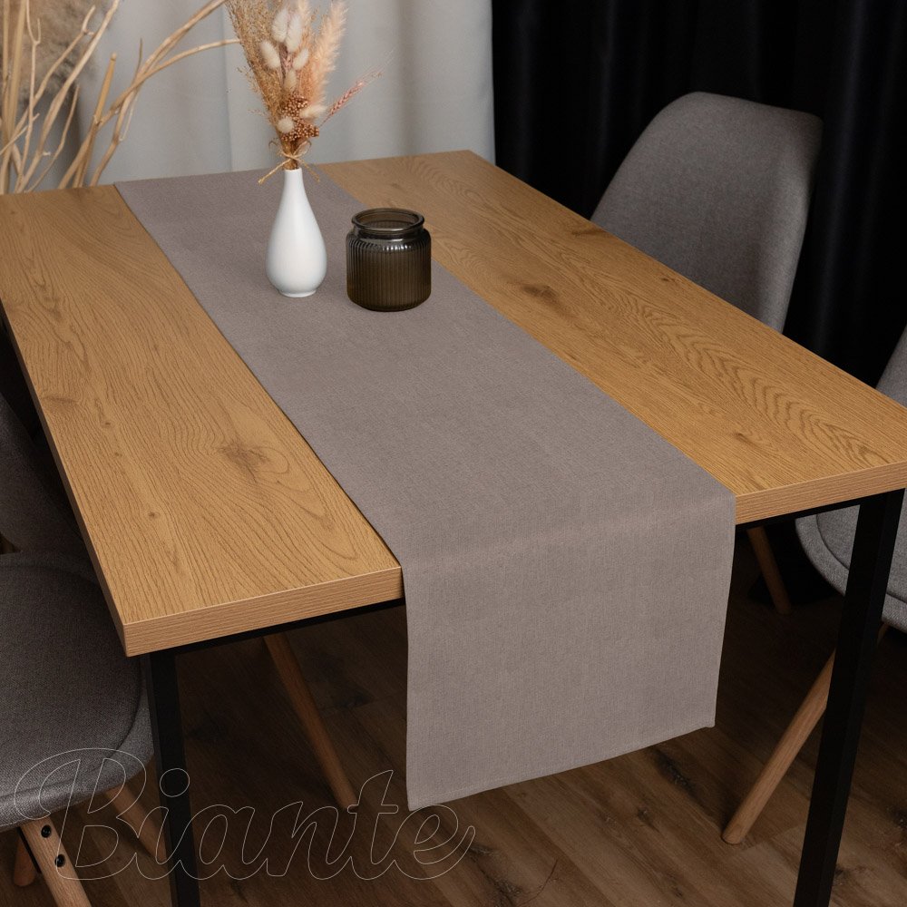 Dekoračný behúň na stôl BKW-204 Sivohnedé žíhanie - detail 1 - Biante.sk