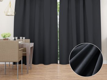 Sametový závěs Velvet Premium SVP-004 Antracitově šedý - šířka 270 cm - Biante.cz