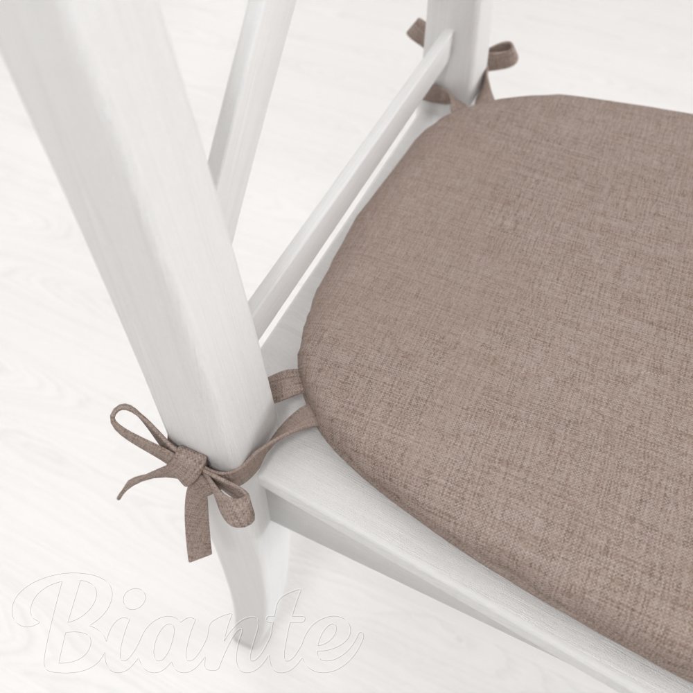 Oblý podsedák BKW-204 Šedohnědý žíhaný - 39x37x3 cm - detail 1 - Biante.cz