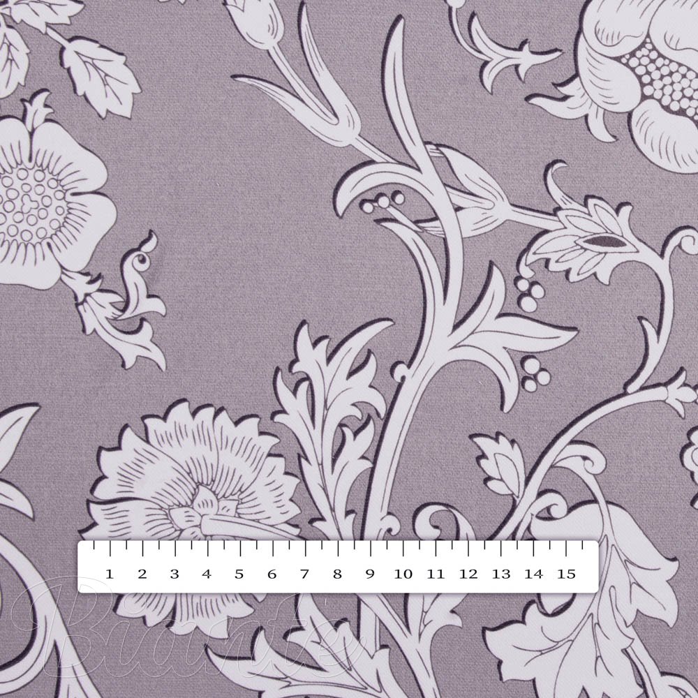 Dekorační látka PM-045 Zámecké květy na pastelově fialovém - šířka 150 cm - detail 2 - Biante.cz