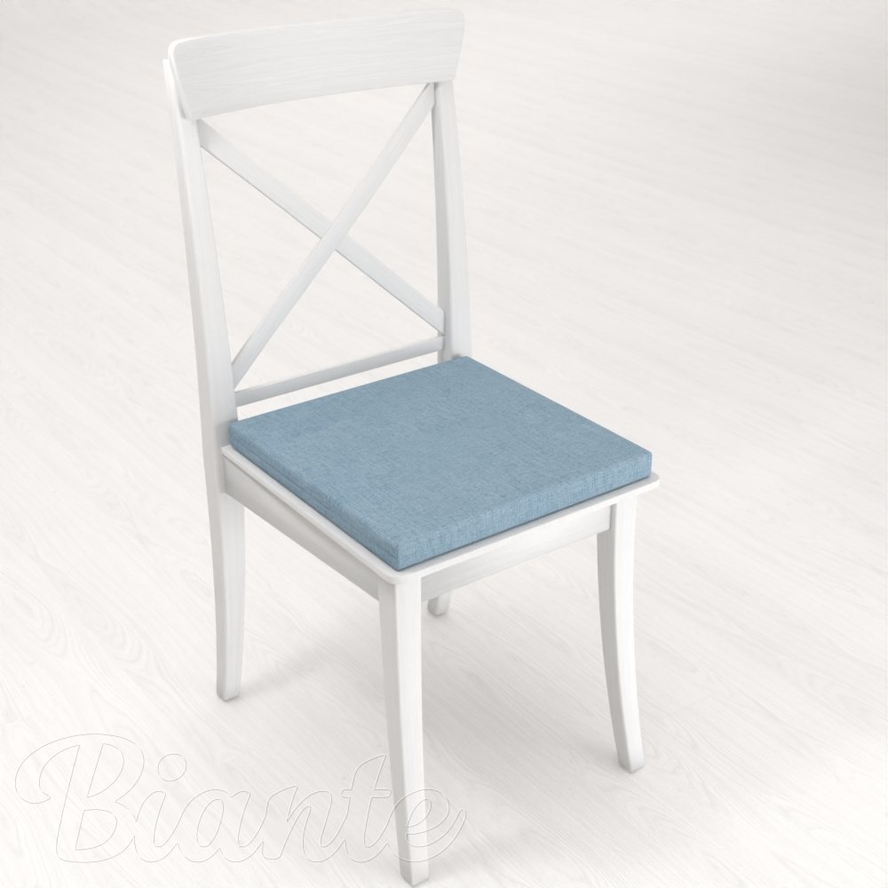 Čtvercový podsedák BKW-210 Světle modrý žíhaný - 38x38x3 cm - detail 1 - Biante.cz