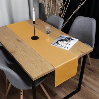 Saténový běhoun na stůl polyesterový Satén LUX-029 Zlatý - detail 1 - Biante.cz