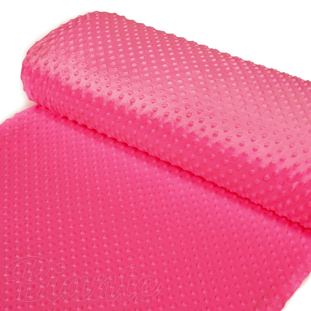 Dětská látka Minky 3D puntíky MKP-009 Fuchsiová - šířka 150 cm - detail 2 - Biante.cz