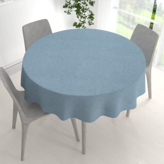 Dekorační kulatý ubrus BKW-210 Světle modrý žíhaný - detail 1 - Biante.cz