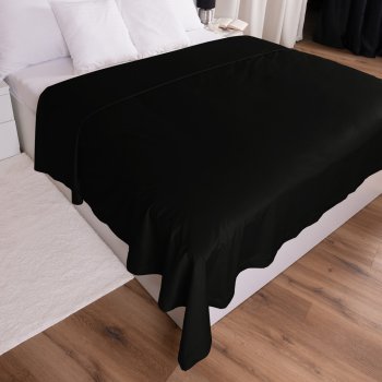 Zamatový prehoz na posteľ Velvet Prémium SVP-041 Čierny - detail 1 - Biante.sk Zamatový prehoz na posteľ Velvet Prémium SVP-041 Čierny - detail 1 - Biante.sk