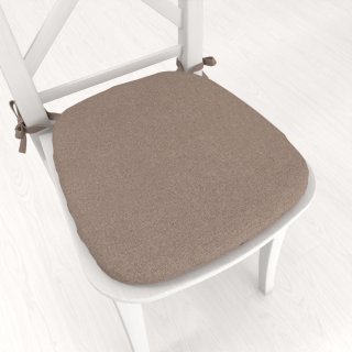 Oblý podsedák BKR-502 Svetlo hnedý režný - 39x37x3 cm - Biante.sk