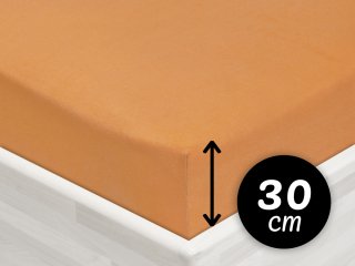 Jersey napínacie prestieradlo na vysoký matrac JR-022 Okrové - Biante.sk Jersey napínacie prestieradlo na vysoký matrac JR-022 Okrové - Biante.sk