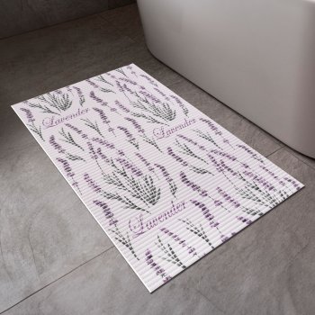 Kúpeľňová penová rohož / predložka PRO-079 Levandule na fialkovom - metráž šírka 65 cm - detail 1 - Biante.sk