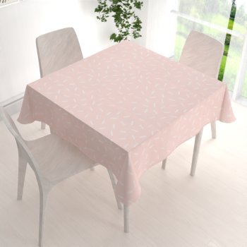 Dekorační čtvercový ubrus PM-062 Konfety na pastelově lososovém - detail 1 - Biante.cz