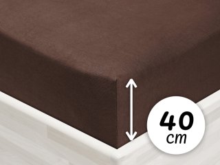 Jersey napínacie prestieradlo na extra vysoký matrac JR-026 Čokoládovo hnedé - Biante.sk Jersey napínacie prestieradlo na extra vysoký matrac JR-026 Čokoládovo hnedé - Biante.sk