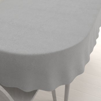 Oválný ubrus/imitace broušené kůže Alcantara ALC-020 Světlý béžovošedý - Biante.cz