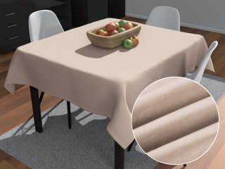 Čtvercový ubrus/imitace broušené kůže Alcantara ALC-009 Béžový - Biante.cz Čtvercový ubrus/imitace broušené kůže Alcantara ALC-009 Béžový - Biante.cz