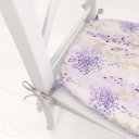 Oblý podsedák PML-069 Fialové kvety na bielom - 39x37x3 cm - detail 1 - Biante.sk