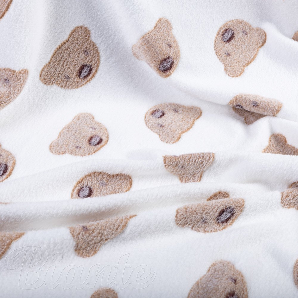 Dětská mikroplyšová deka MIP-029 Medvídci na bílém - detail 4 - Biante.cz