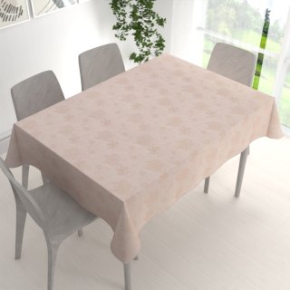 Teflónový obdĺžnikový obrus TF-129 Hnedé kvetované ornamenty na sivobéžovom - detail 1 - Biante.sk Teflónový obdĺžnikový obrus TF-129 Hnedé kvetované ornamenty na sivobéžovom - detail 1 - Biante.sk