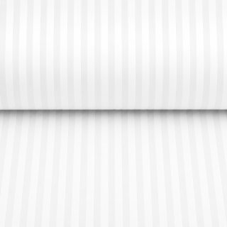 Damašek Atlas Gradl bílý - proužky 1 cm DM-010 - metráž šířka 300 cm