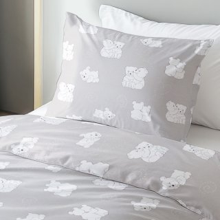 Dětské bavlněné ložní povlečení Sandra SA-733 Zamilovaní lední medvědi na světle šedém - detail 1 - Biante.cz Dětské bavlněné ložní povlečení Sandra SA-733 Zamilovaní lední medvědi na světle šedém - detail 1 - Biante.cz