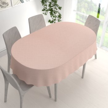 Teflonový oválný ubrus Milano TF-048 - světle růžový - detail 1 - Biante.cz