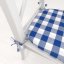 Oblý podsedák Rebeka RE-007 Modro-bílá kostka velká - 39x37x3 cm - detail 1 - Biante.cz