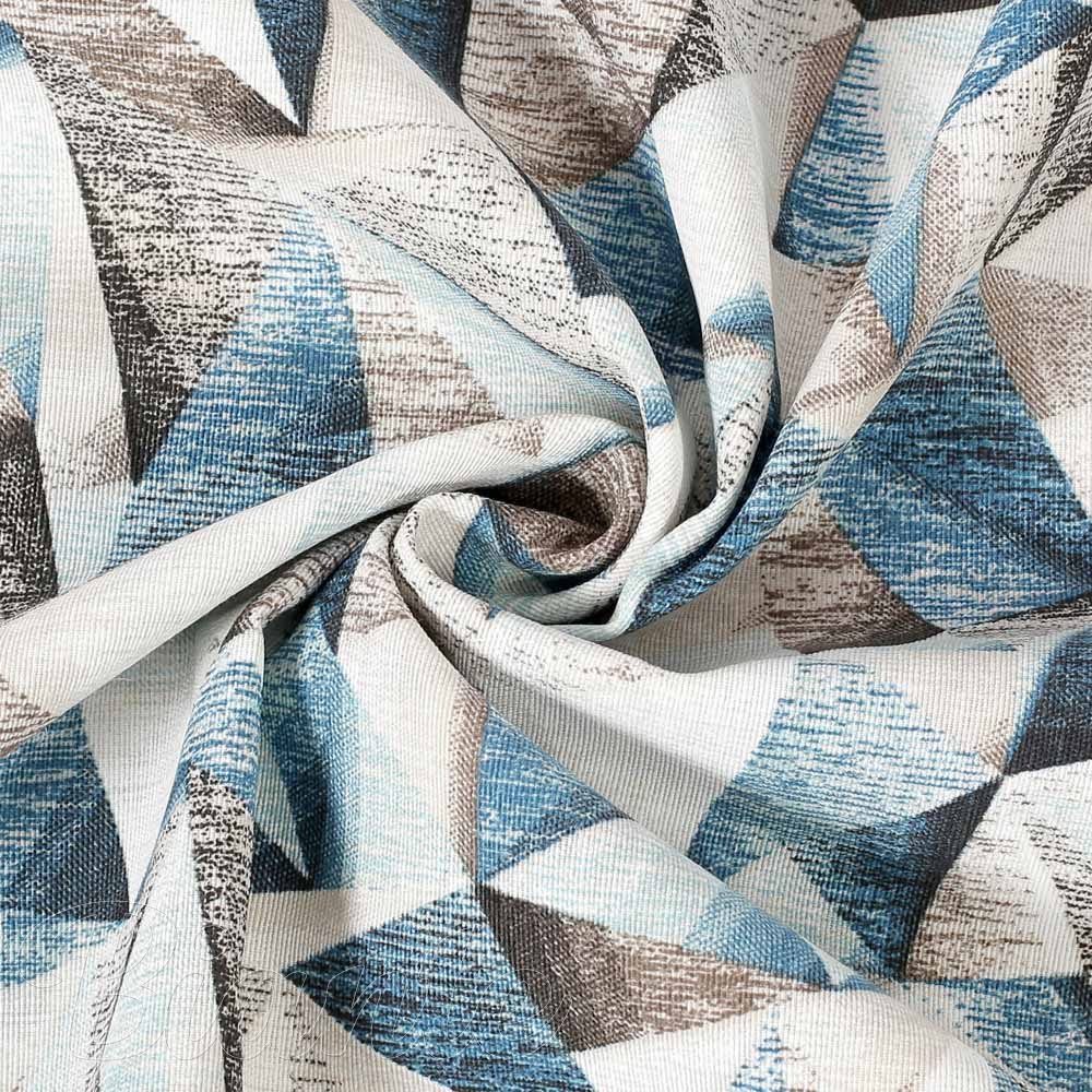 Dekorační látka Porto PRT-007 Modro-hnědé krystaly - šířka 140 cm a 280 cm - detail 2 - Biante.cz