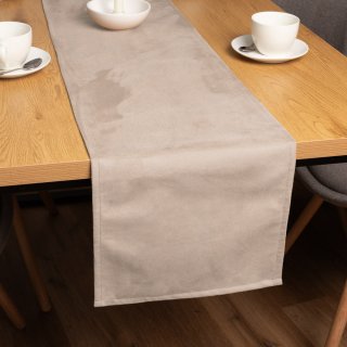 Běhoun na stůl/imitace broušené kůže Alcantara ALC-009 Béžový - Biante.cz Běhoun na stůl/imitace broušené kůže Alcantara ALC-009 Béžový - Biante.cz