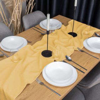 Mušelínový běhoun na stůl MSN-059 Světle žlutooranžový - detail 1 - Biante.cz