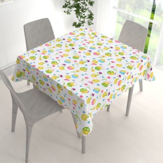 Bavlněný běhoun na stůl Sandra SA-074 Žlutá kuřátka - detail 1 - Biante.cz Bavlněný běhoun na stůl Sandra SA-074 Žlutá kuřátka - detail 1 - Biante.cz