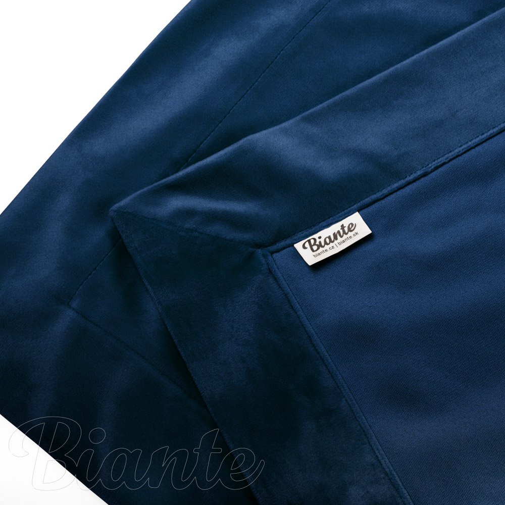 Sametový přehoz/běhoun na postel Velvet Premium SVP-029 Námořnická modrá - detail 1 - Biante.cz