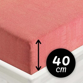 Froté napínací prostěradlo na extra vysokou matraci FR-001 Korálové - Biante.cz Froté napínací prostěradlo na extra vysokou matraci FR-001 Korálové - Biante.cz