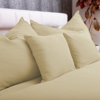 Mušelínové posteľné obliečky Nature MSN-056 Pieskovo béžové - detail 1 - Biante.sk Mušelínové posteľné obliečky Nature MSN-056 Pieskovo béžové - detail 1 - Biante.sk