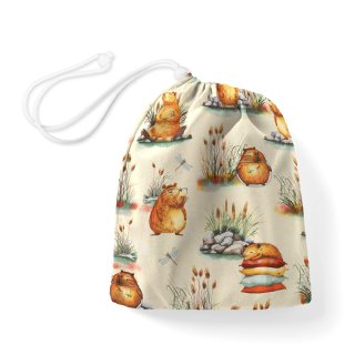 Bavlněný pytlík/sáček na přezůvky Sandra SA-710 Kapybary na krémovém - Biante.cz Bavlněný pytlík/sáček na přezůvky Sandra SA-710 Kapybary na krémovém - Biante.cz