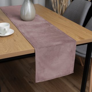 Sametový běhoun na stůl Velvet Premium SVP-002 Starorůžový - Biante.cz