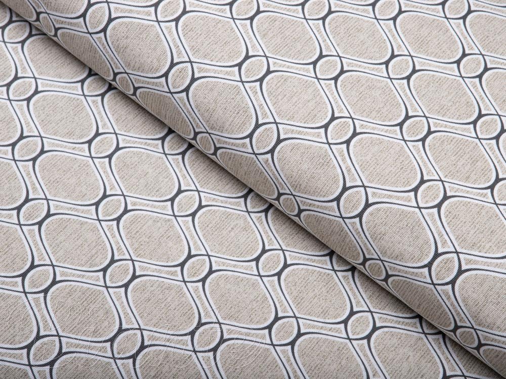 Dekorační látka Leona LN-124 Geometrický vzor na režném - šířka 140 cm - Biante.cz Dekorační látka Leona LN-124 Geometrický vzor na režném - šířka 140 cm - Biante.cz