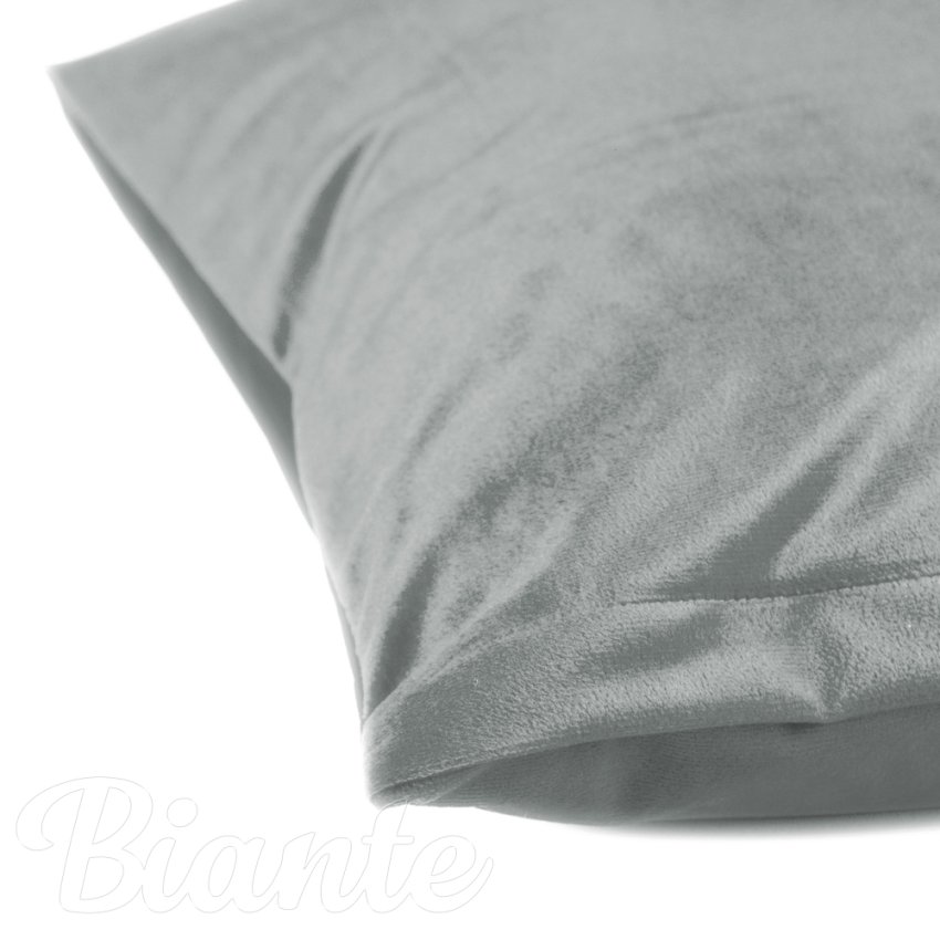 Sametový povlak na polštář Velvet Premium SVP-046 Světle šedý - detail 2 - Biante.cz