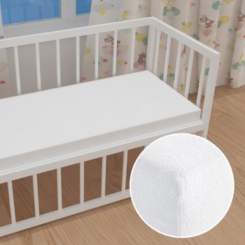 Dětské froté napínací prostěradlo do postýlky FR-031 Bílé - Biante.cz
